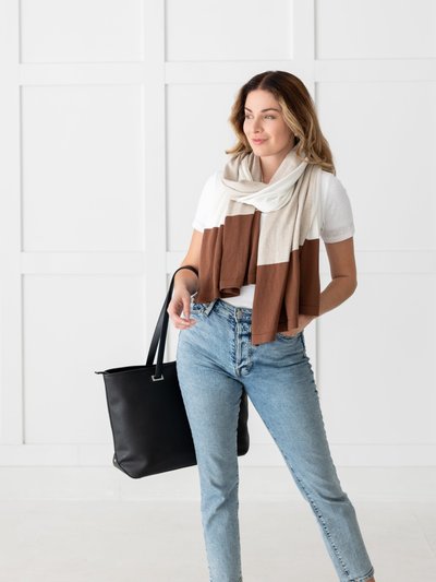 Zestt Organics The Dreamsoft Travel Scarf - Canyon Brown Colorblock product
