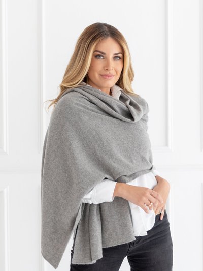 Zestt Organics The Dreamsoft Travel Scarf In CloudSpun™ Recycled Cashmere - Gray product