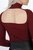 Open Back Knit Bodysuit In Cherry