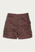 Ruched Mini Shorts In Brown
