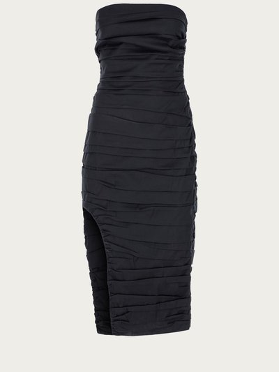 ZEYNEP ARCAY Strapless Ruched Midi Dress In Black product