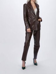 Suit Leather Jacket In Plum