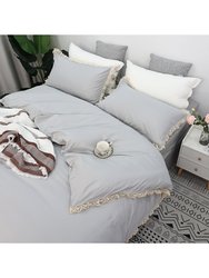 Crochet Shabby Chic Preppy Lace Duvet Cover Set