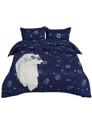 Double Sided Blue Starry Duvet Set - Blue Moon