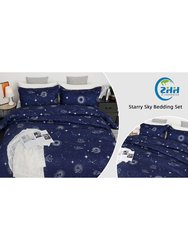 Double Sided Blue Starry Duvet Set