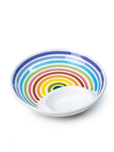 Zia Pia Frantoio Muraglia Hand-made Rainbow Ceramic Bread and Olive Oil Dish product