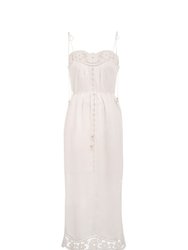 August Broderie Slip Dress - Ivory