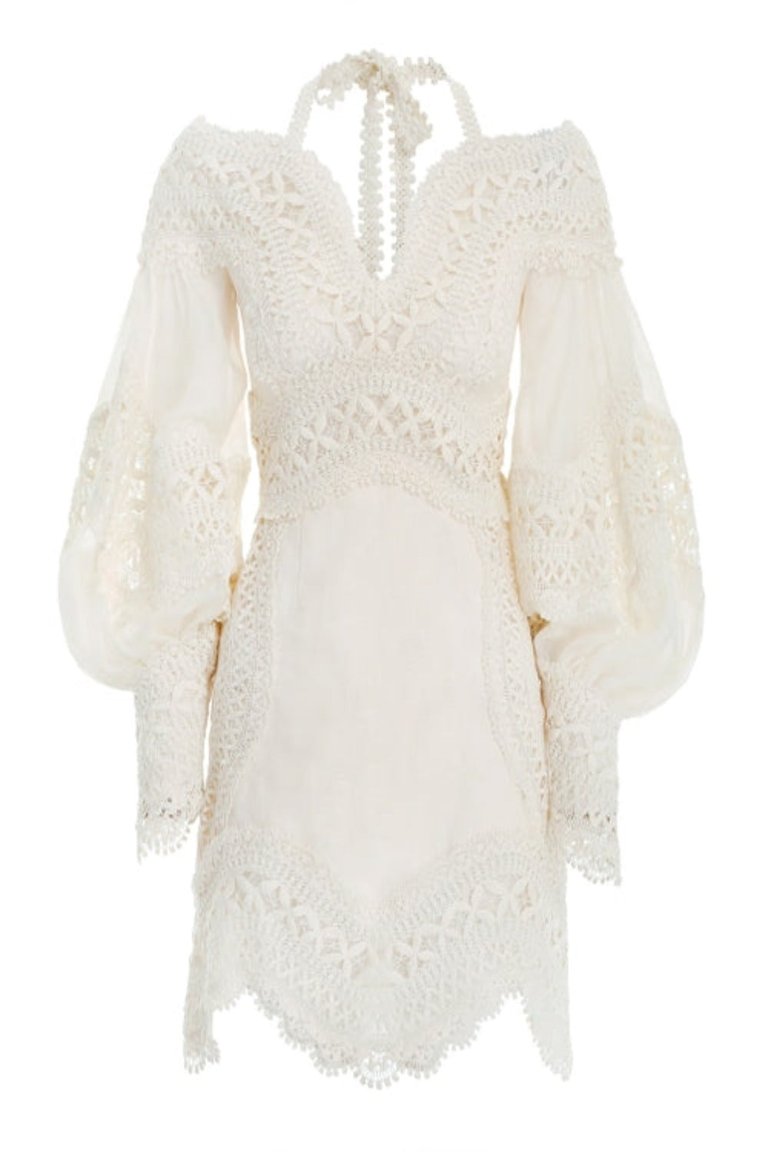 Cream Postcard Mini Dress - Cream