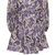 Devi Printed Linen Wrap Mini Dress In Indigo/cream Paisley