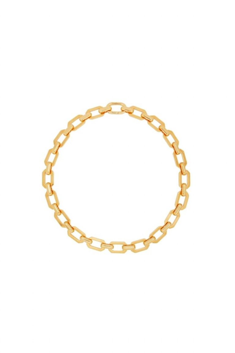 Graphic Chain Necklace - Gold
