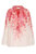 High Tide Billow Blouse - Pink Ikat Floral