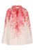 High Tide Billow Blouse - Pink Ikat Floral