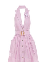 High Tide Tuxedo Mini Dress - Lilac