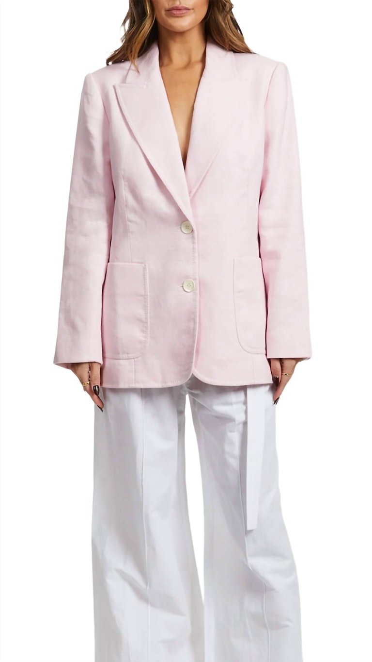 High Tuxedo Blazer In Pink - Pink