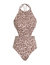 Jude Cut Out Halter Neck Swimsuit 1 Pc Leopard - Brown