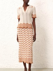 Junie Textured Knit Skirt - Tan/Cream