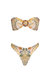 Laurel Bamboo Ring Bikini - Mustard Baroque Floral