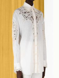 Laurel Embroidered Top - Ivory/Cream