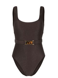 Laurel Scoop Buckle 1Pc - Brown