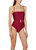 Lexi Bandeau Swimsuit In Ruby - Ruby