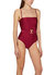 Lexi Bandeau Swimsuit In Ruby - Ruby