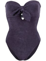 Lyre Tie-Detailed Swimsuit - Indigo