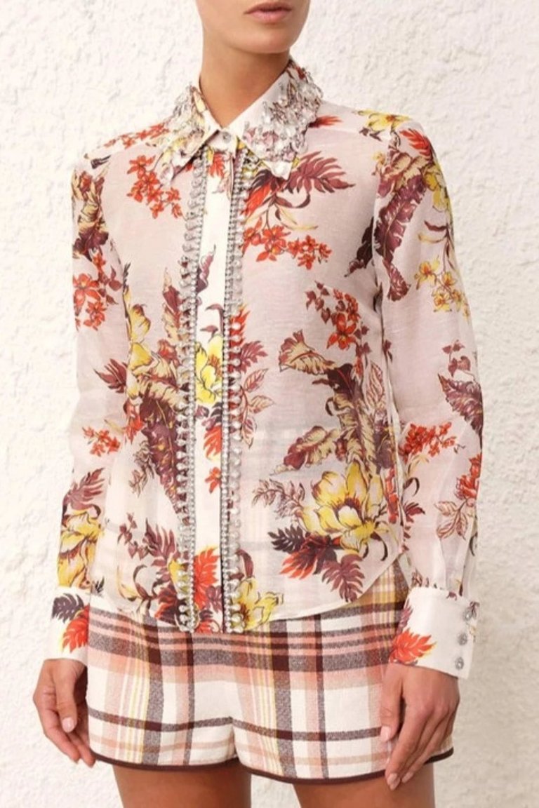 Matchmaker Tropical Shirt - Ivory Tropical Floral