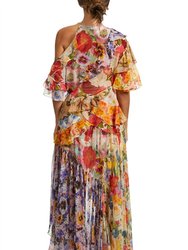 Motif Dress In Floral Print