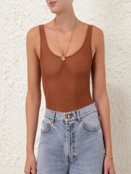 Natura Scoop Bodysuit - Toffee