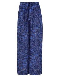 Ottie Relaxed Pants - Blue Paisley