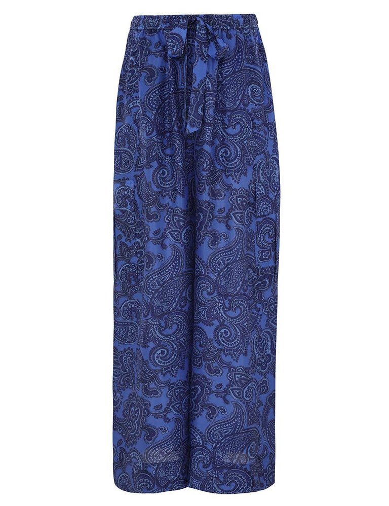 Ottie Relaxed Pants - Blue Paisley