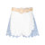 Raie Embroidered Trim Shorts, Ivory/Blue - Ivory/Blue