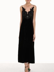 Sensory Velvet Slip Dress (Final Sale) - Black