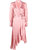 Silk Wrap Midi Dress Lipstick - Pink