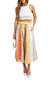 Stripe Midi Skirt In Multi