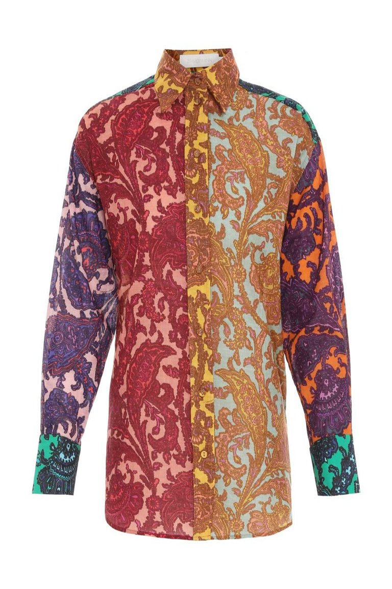 Tiggy Spliced Shirt - Spliced Paisley