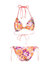 Violet Knotted Tie Straps Two Piece Bikini Swimsuit