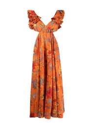 Women'S Ginger Frill Midi Dress - FF4500