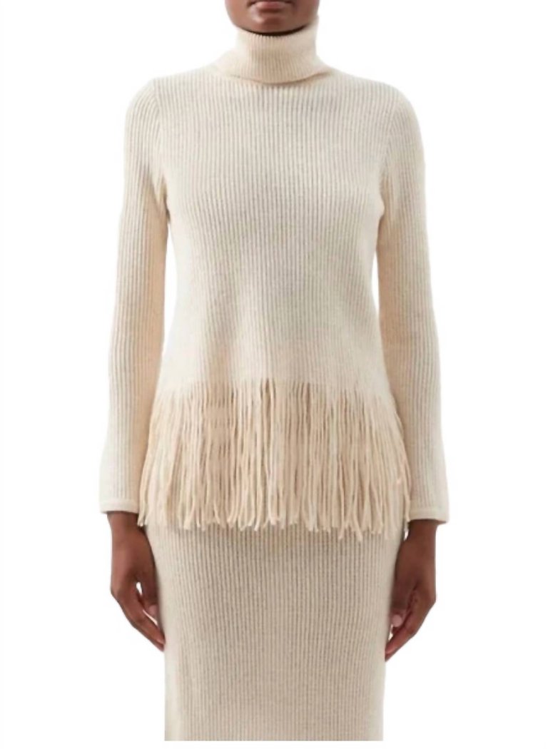 Women's Kaleidoscope Tassel Top In Ivory - Ivory