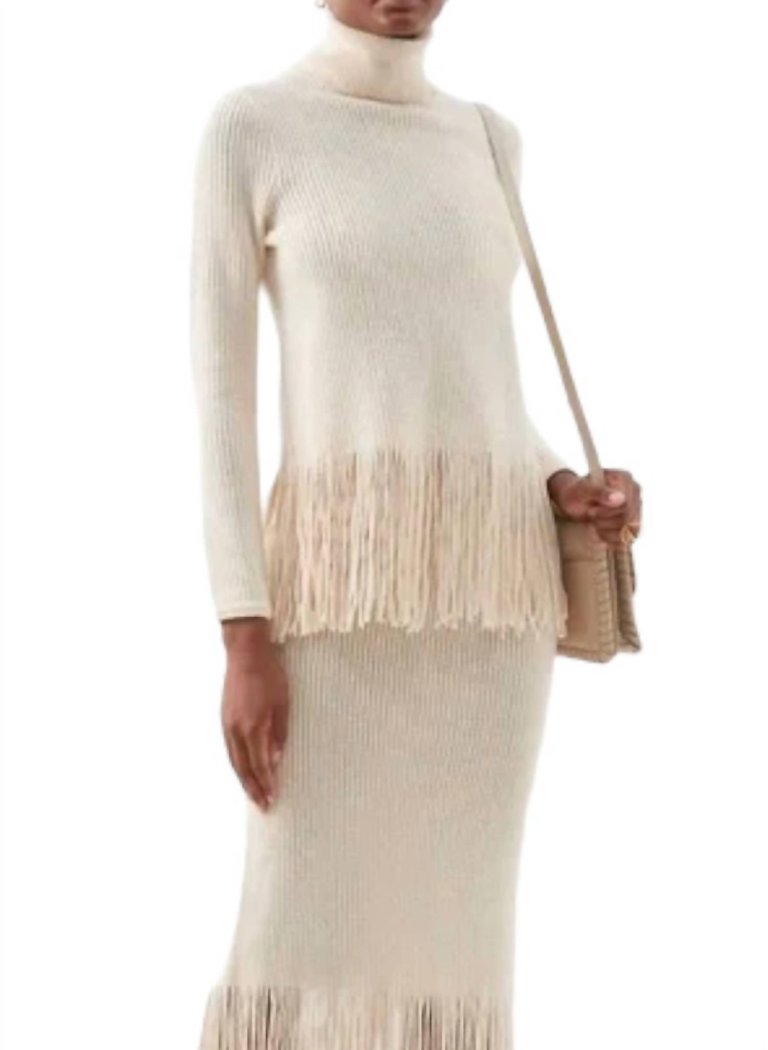 Women's Kaleidoscope Tassel Top In Ivory