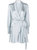 Women'S Silk Wrap Mini Dress - Dusty Blue