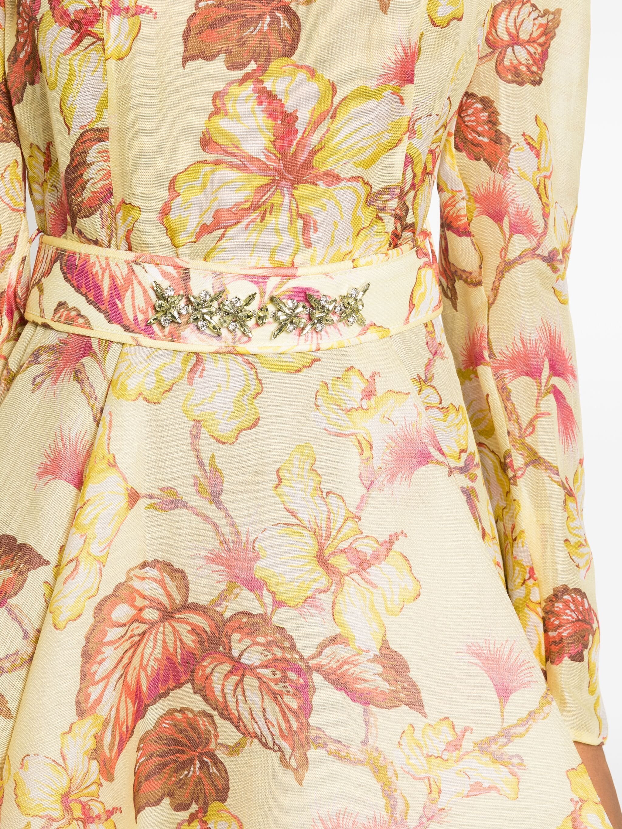 ZIMMERMANN Yellow Hibiscus Matchmaker Floral Mini Dress Yellow Hibiscus |  Verishop