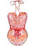 Zimmermann Violet Ruched Halter 1Pc Coral Floral - Coral Floral